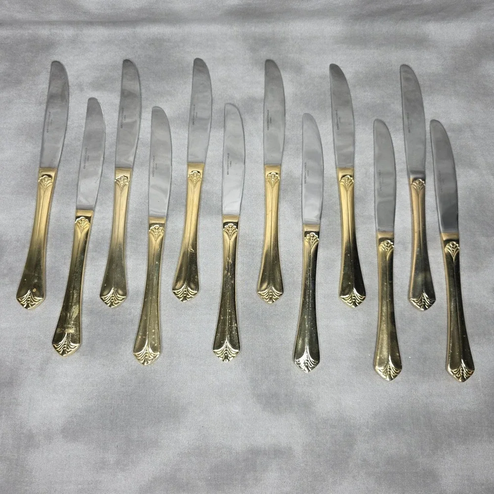 (X12) International Silver INS398 Gold Electroplate 9